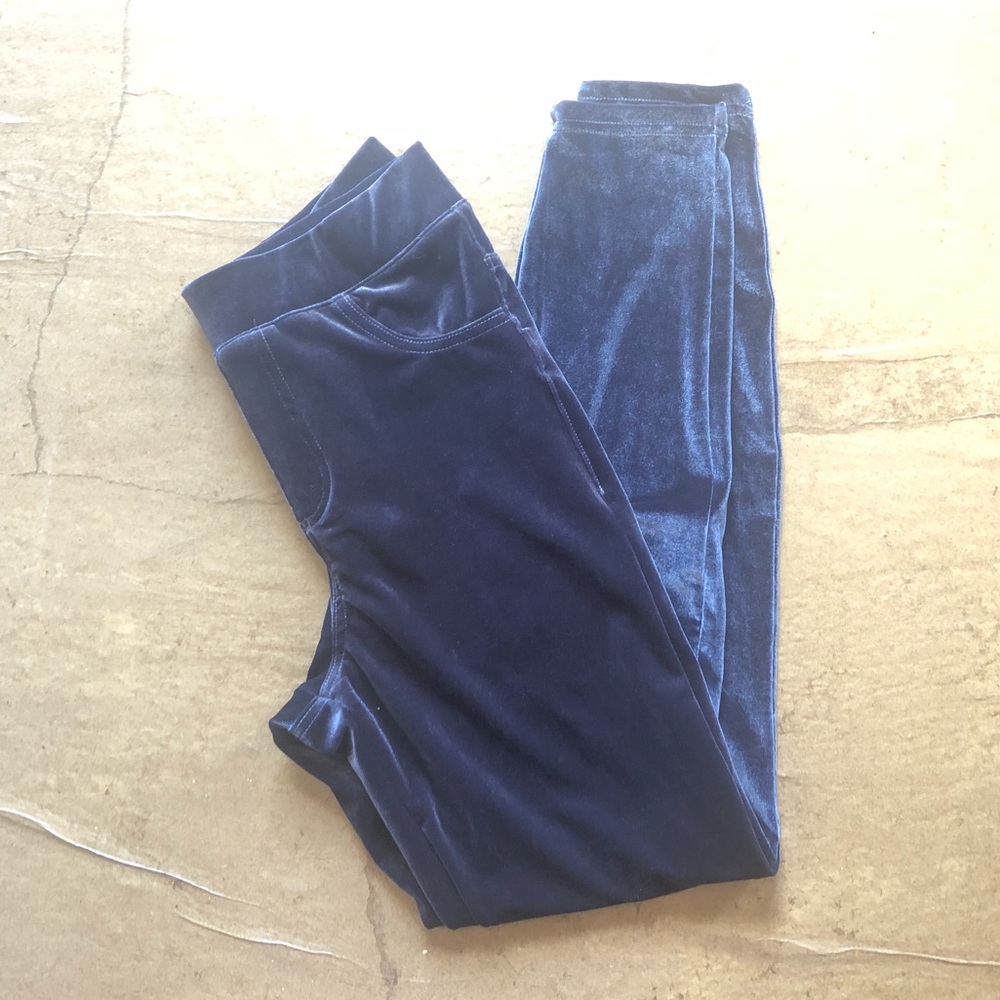 Velvet leggings.